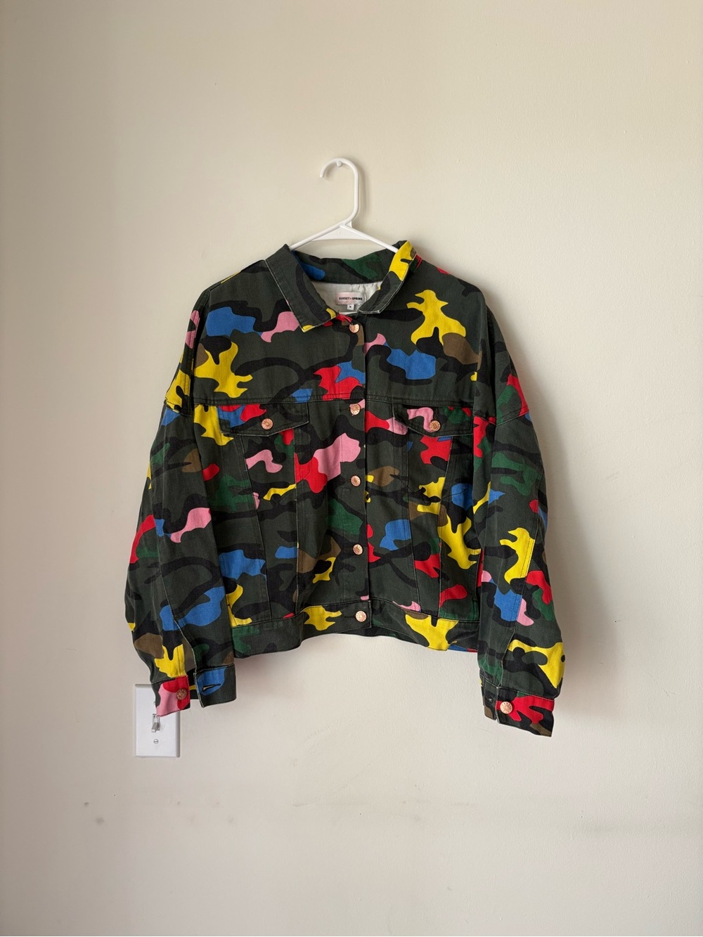 Multicolor Camo Jean Jacket - Women's Denim Jacket